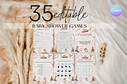 Cowgirl Baby Shower Activity Set, a Templates & Theme by VeliusCreativeStudio (Thumbnail 1 of 5)