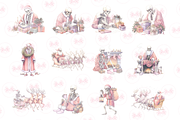 Skeleton Santa Clipart, an Illustration by Markicha Art (Thumbnail 3 of 7)