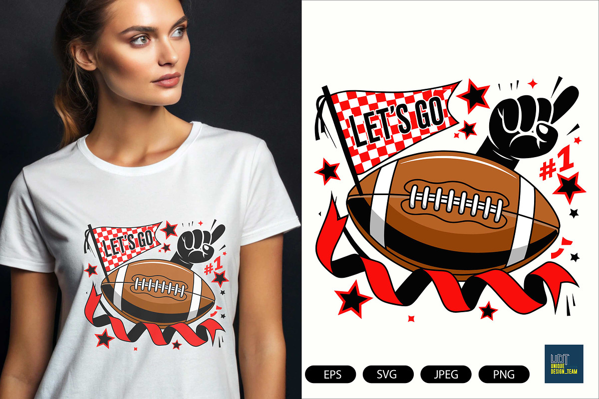 Retro Football Game Day Png, a Sport Illustration by Unique Design Team (Photo 1 of 7)
