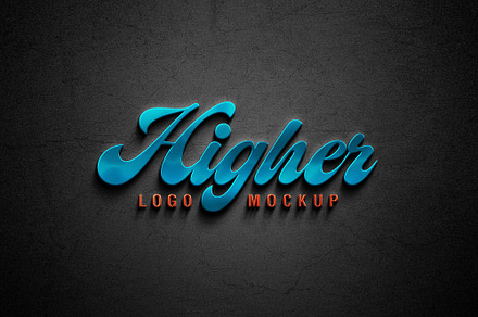 3D Wall Sign Colored Logo Mockup, a Product Mockup by Smart Works