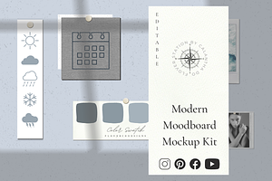 Modern Mood Board Mockup Kit