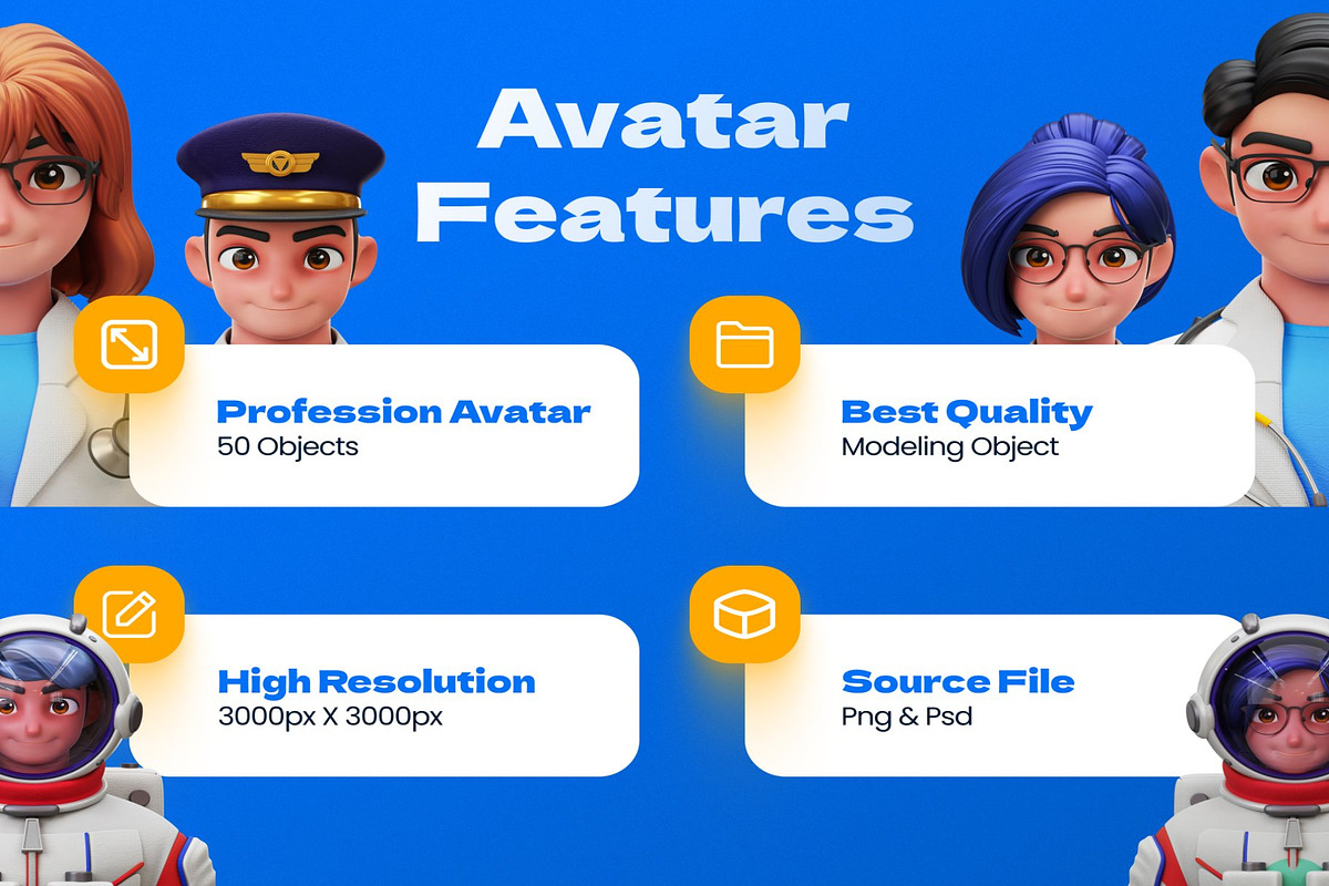 3D Avatar Profession, a Work Illustration by Lumina_ui_ux202 (Photo 2 of 6)