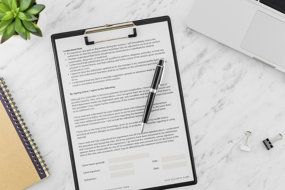 Esthetician Consent Forms, a Websites & App Template by SwitzerShop (Photo 2 of 8)