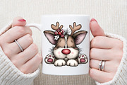 Whimsical Christmas Fluffy Dogs Clip, an Illustration by Sublimation Artist (Thumbnail 4 of 6)