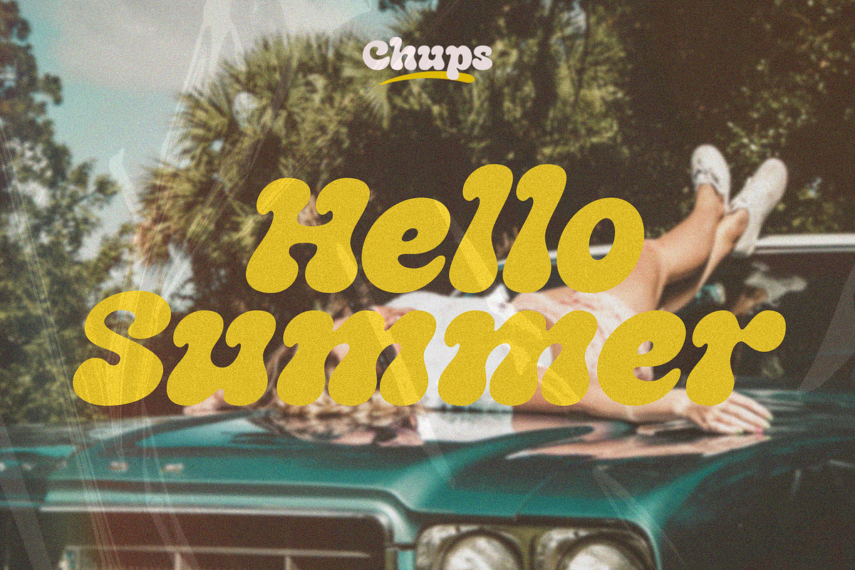 Chups - Groovy Retro Font, a Serif Font by roomspace creative lab (Photo 2 of 14)
