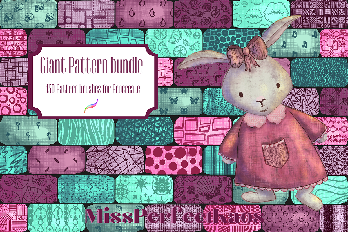 Pattern Bundle-Procreate Brushes, a Brush Add-On by MissPerfectKaos (Photo 5 of 9)