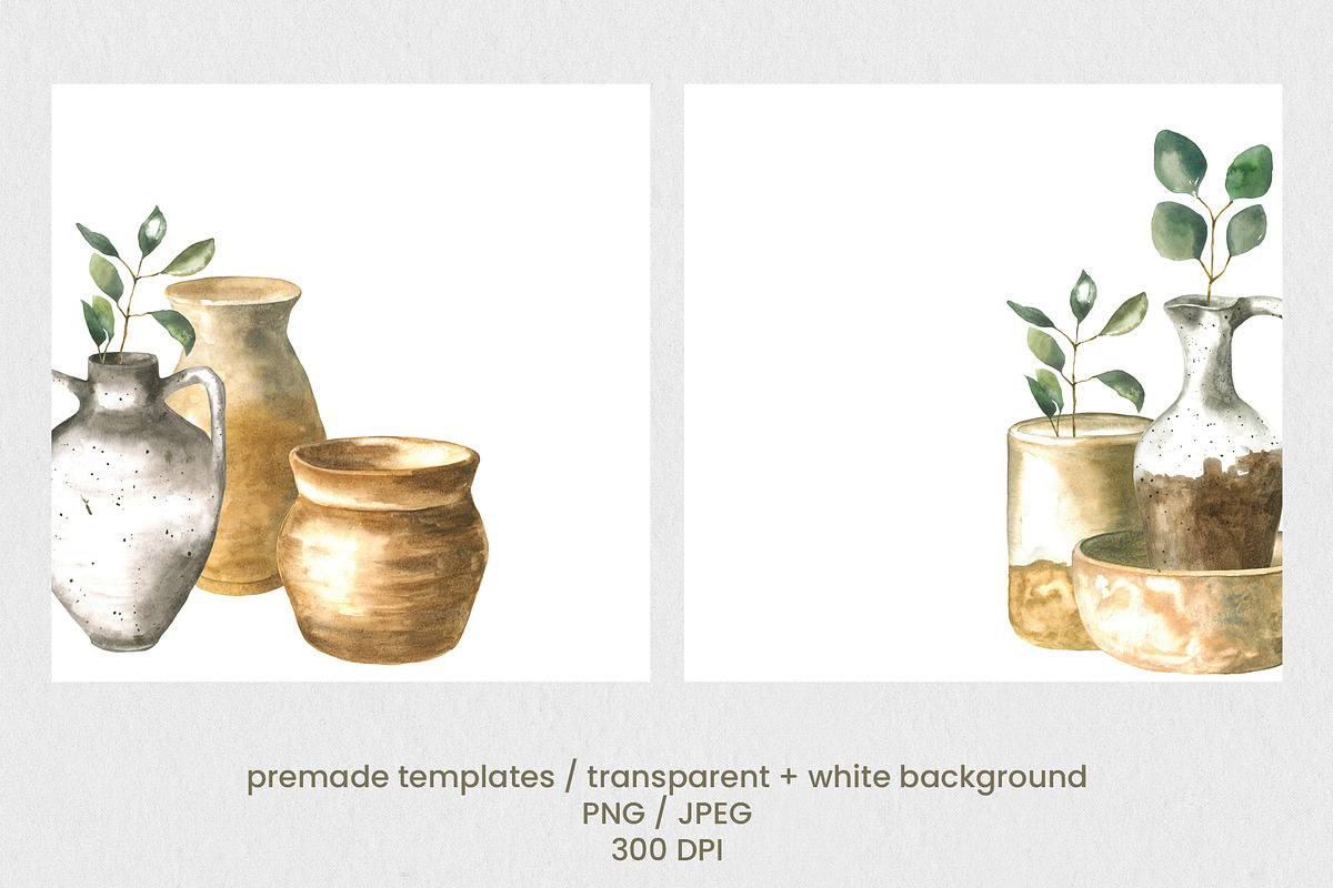 Artisan Pottery Ceramics Collection, an Object Illustration by foxsong (Photo 8 of 13)