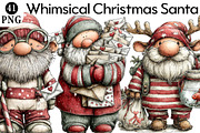 Whimsical Christmas Santa Clipart, an Illustration by Daily.Designs (Thumbnail 1 of 5)