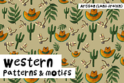 Western Y'all Yeehaw Patterns, a Decorative Illustration by Chantelle T Illustrations (Thumbnail 1 of 9)