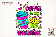 Valentine Love & Coffee Illustration, an Illustration by GlitterCraft (Thumbnail 15 of 41)