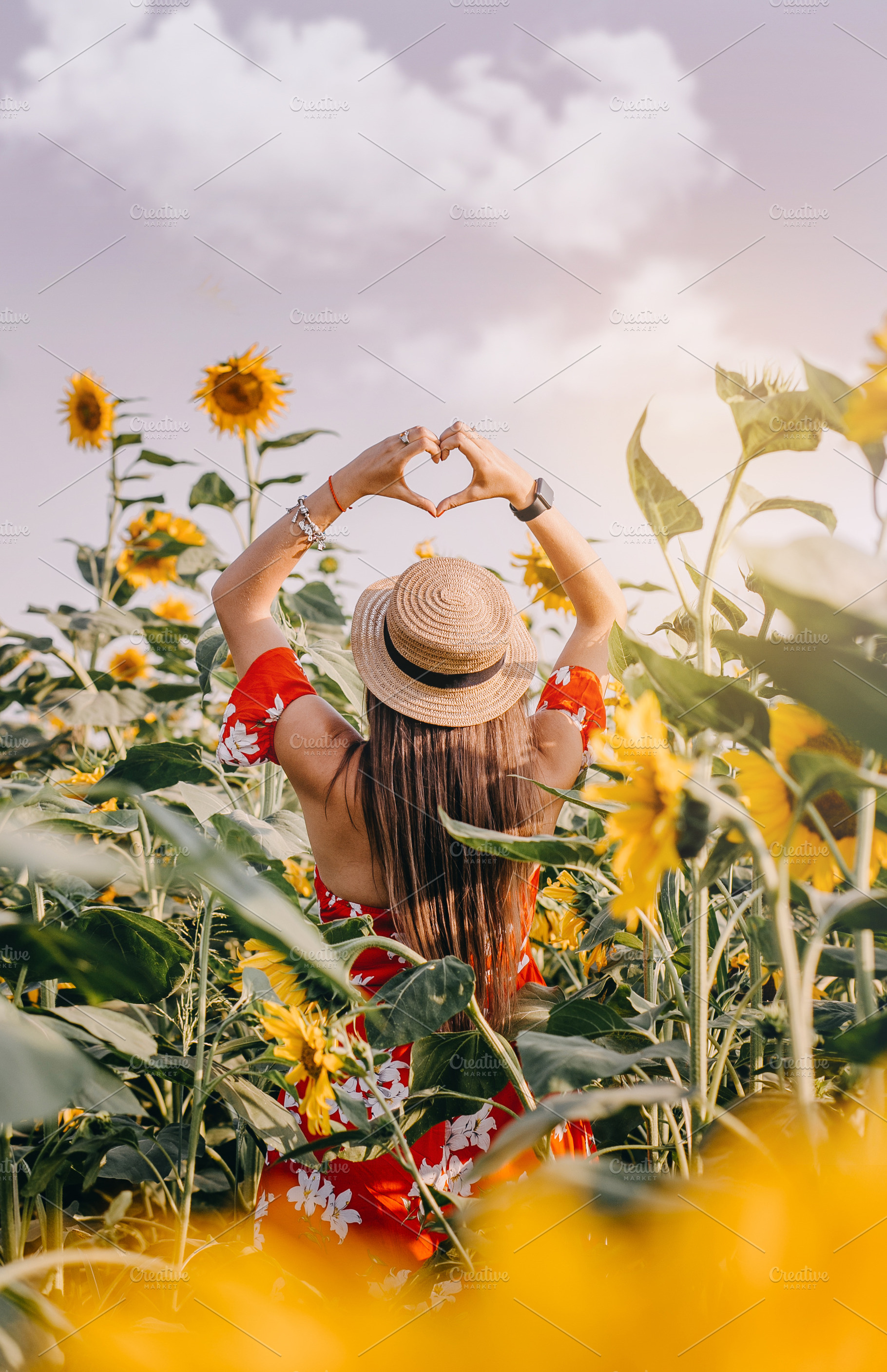 Girl in a field of sunflowers, a Nature Photo by Fargana