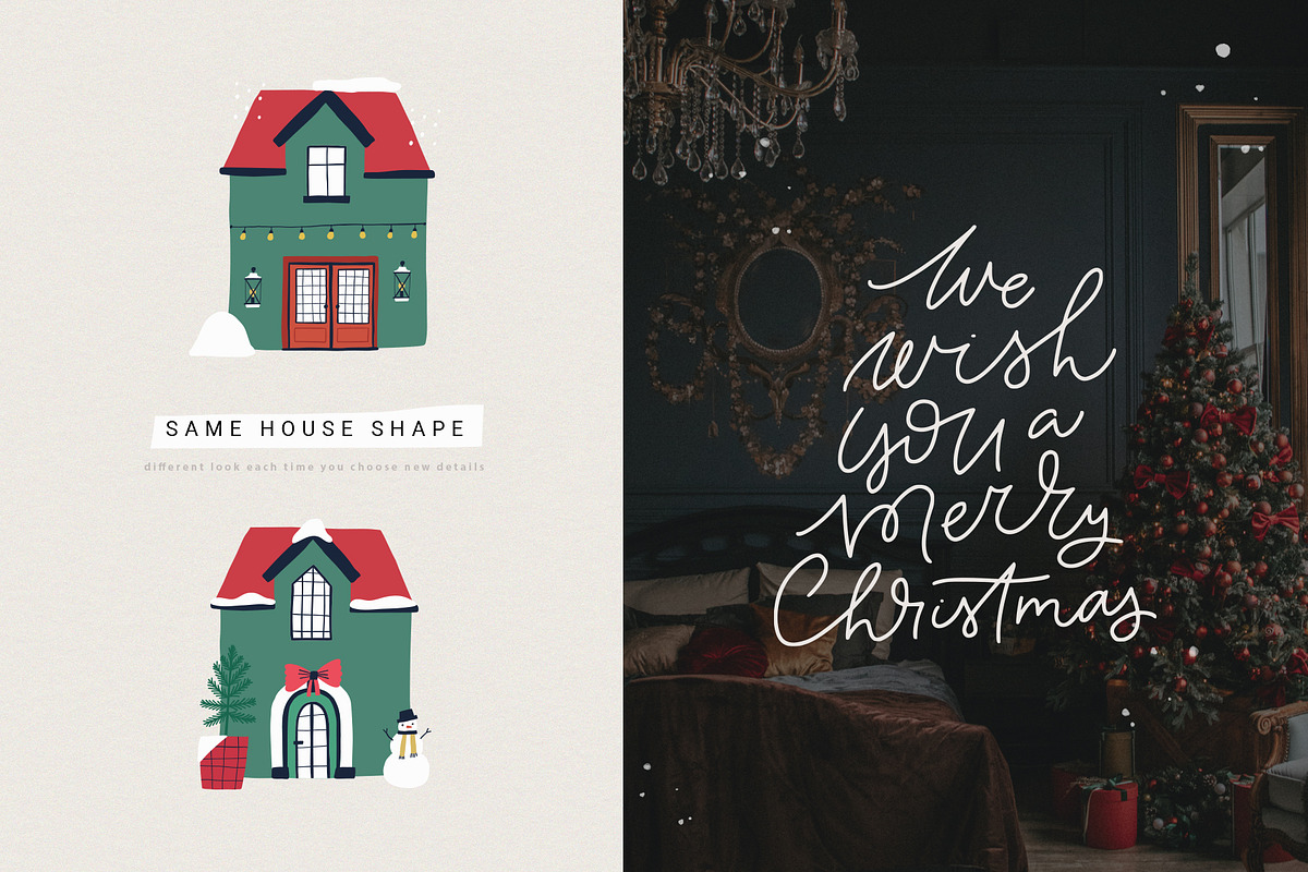 Christmas House Creator | svg png ai, a Seasonal Illustration by Olia (Photo 21 of 28)