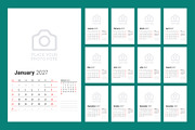 Modern 2027 Wall Calendar - EPS, a Texture Illustration by mikhailmorosin (Thumbnail 1 of 3)