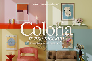COLORIA | Dopamine Decor Mockups, a Household Mockup by SoleilHomeMockups