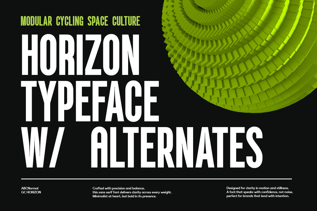GC Horizon - Modern Bold Condensed, a Sans Serif Font by Glyphonic (Photo 10 of 15)
