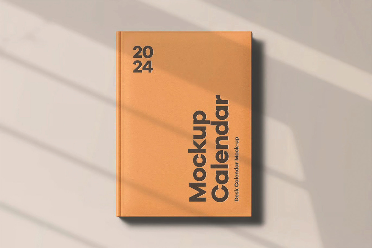 Calendar Book Cover Mockup, an Advertising Mockup by DesignRushMarket (Photo 6 of 13)