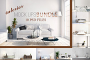 MOCK UPS BUNDLE, 10 INTERIOR PSD, a Print Template by HisariDS Mockup Design (Thumbnail 1 of 11)