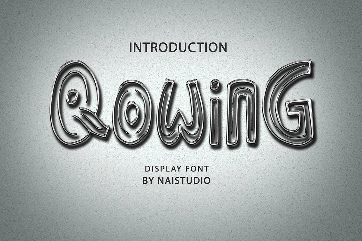 Qowing - Cute Display Font, a Font by Naistudio (Photo 1 of 8)