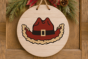 Cowboy Christmas Hat Clipart Set, a Seasonal Illustration by TanchaArt (Thumbnail 5 of 7)
