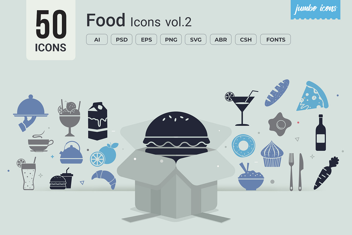 Food Glyph Icons V2, an Outline Icon by Jumbo Icons (Photo 1 of 5)