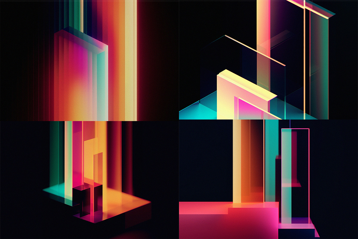 Chroma Glass Abstract Backgrounds, a Background Graphic by codetoform (Photo 4 of 7)