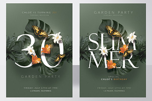 Summer Birthday Invitations, a Templates & Theme by Rome B Creation