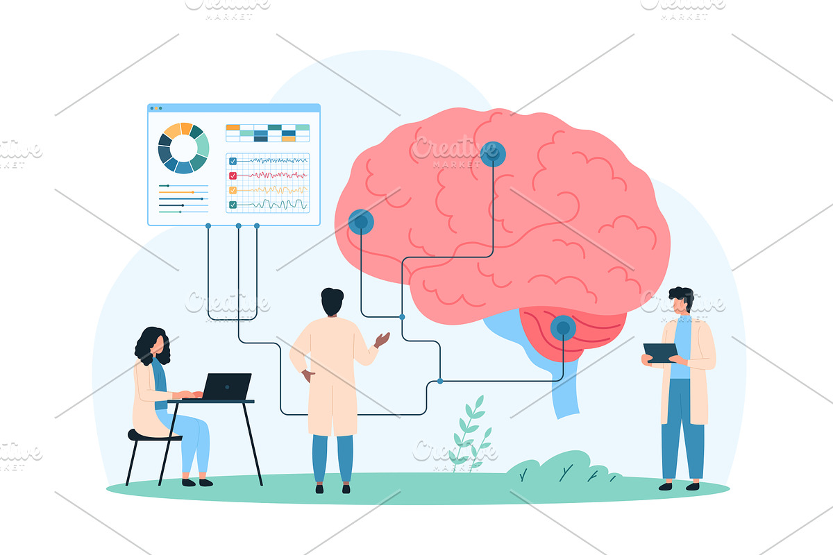 Human brain & nervous system, an Object Illustration by Flashvector