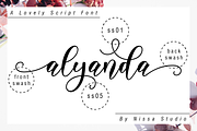 Alyanda Script, a Script Font by Nissa Studio (Thumbnail 10 of 12)