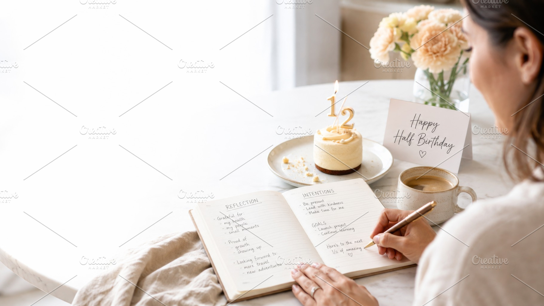 Half birthday celebration setup with, a Photo by Dvoevnore photos
