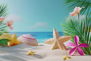 Bright summer greeting template with, a Photo by Iftikhar Alam