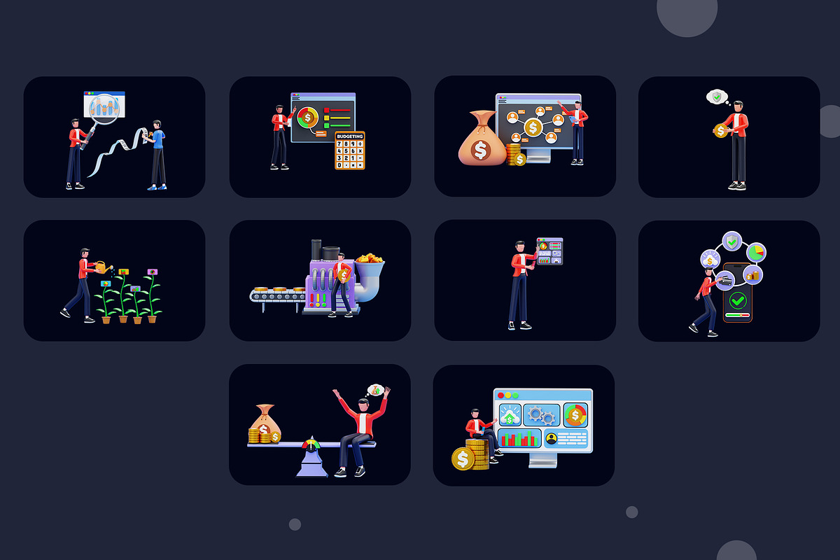 Financial 3D Illustration Pack, a 3D by novia99design (Photo 5 of 6)