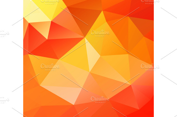 Triangle Background. Orange Polygons
