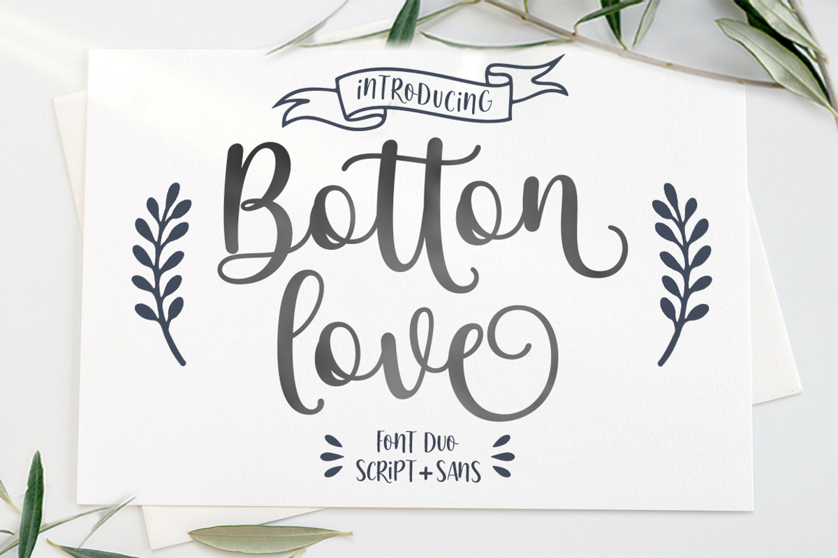 Botton Love Script Font DUO, a Script Font by Zane Studio (Photo 1 of 7)