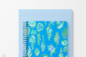 Preppy Blue Seashell Seamless Patter