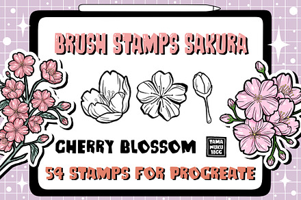 Sakura Procreate Brush Stamp