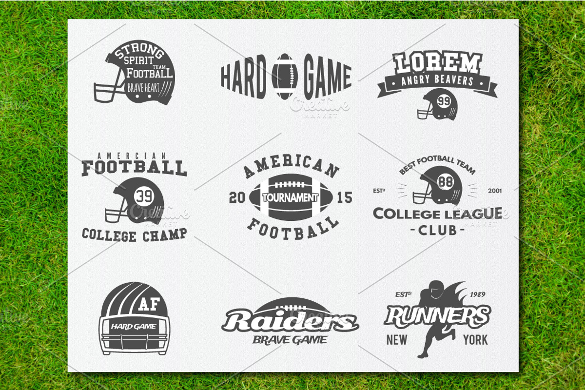 American Football Logo Badges Bundle, a Branding & Logo Template by JeksonGraphics (Photo 9 of 12)