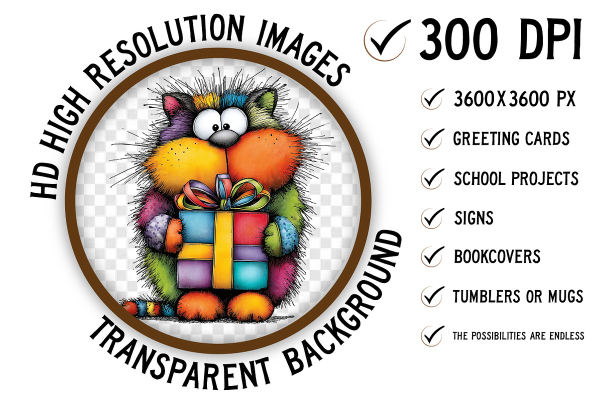 Rainbow Christmas Cat Clipart, an Illustration by Craft Nest (Photo 4 of 9)