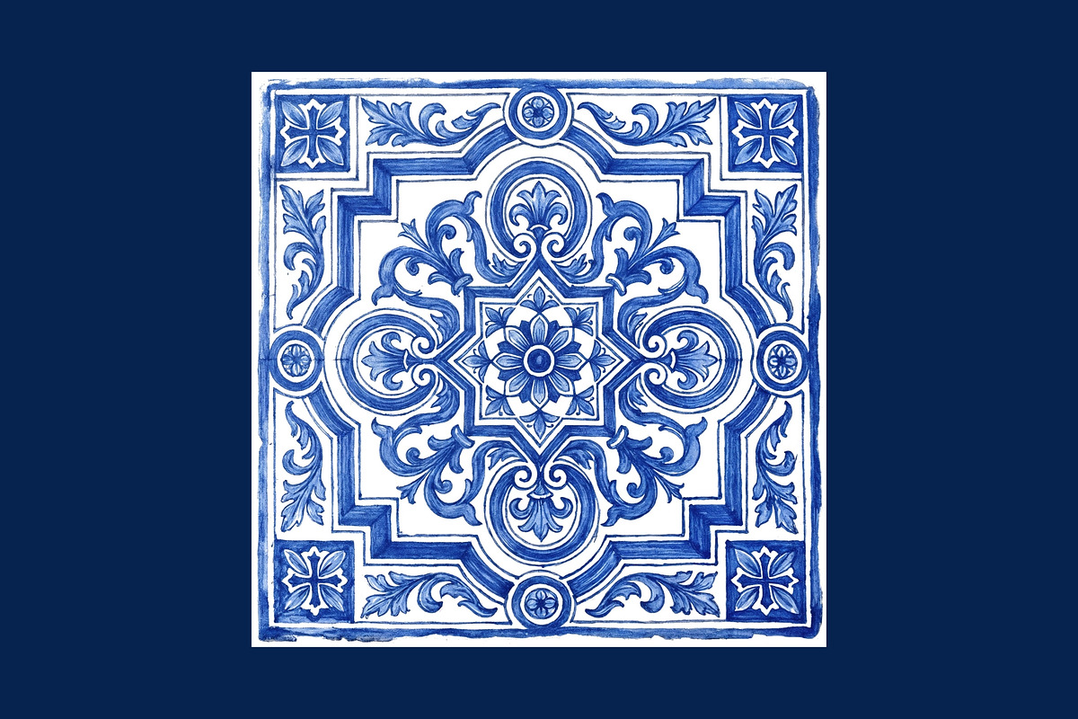 Mediterranean Tiles Azulejo Clipart, an Object Graphic by VectorPanther (Photo 7 of 8)