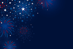 Fireworks 4th of july, a Seasonal Illustration by ArtBackground