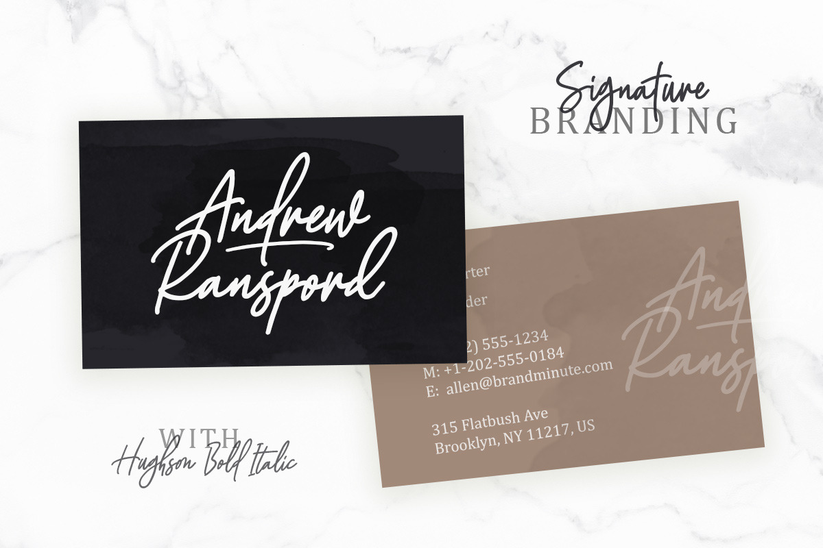 Hughson Script (8 Fonts) preview 6