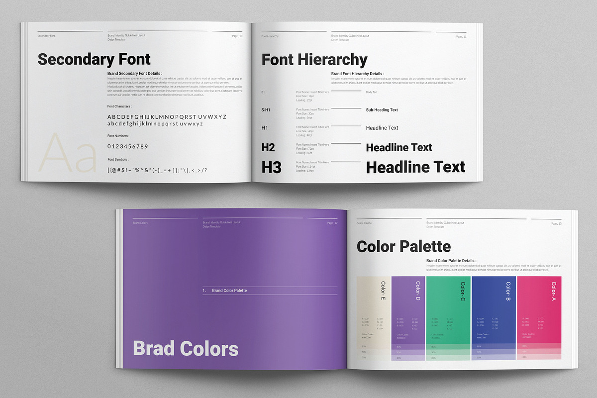 Brand Identity Guidelines Landscape, a Brochure Template by E-Type (Photo 5 of 8)