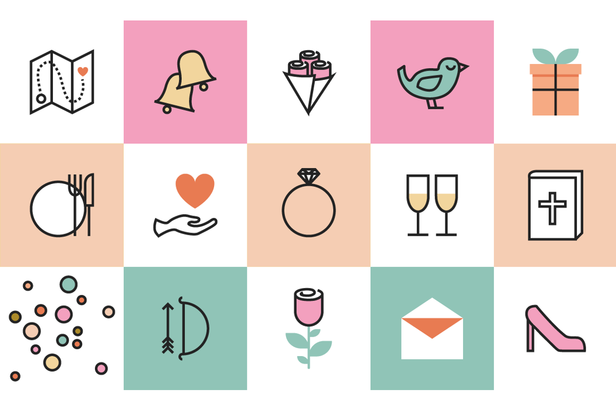 Wedding Icons, an Outline Icon by Marmalade Moon (Photo 6 of 6)