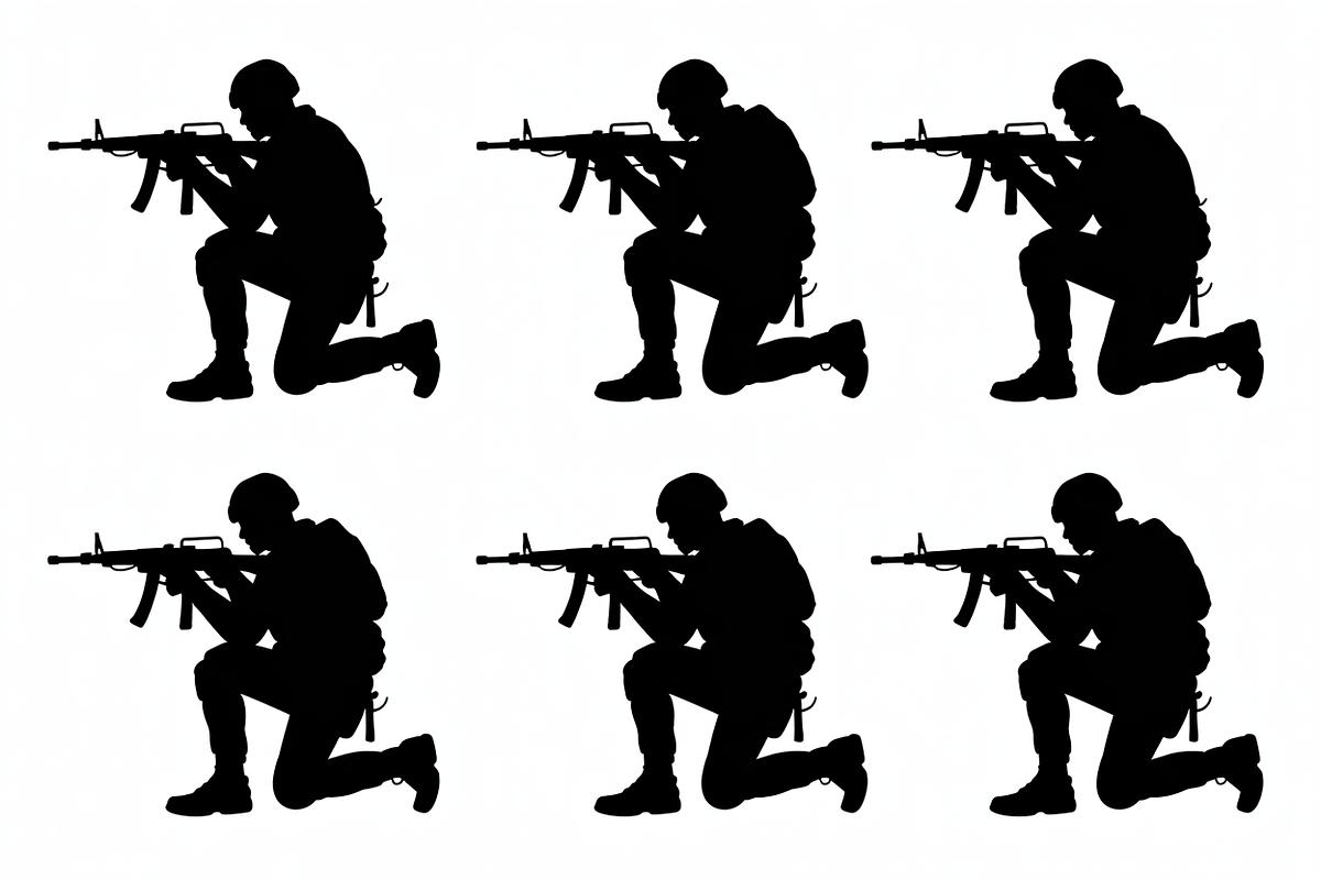 Army soldier silhouette designed, an Illustration by Amazin_art (Photo 7 of 7)