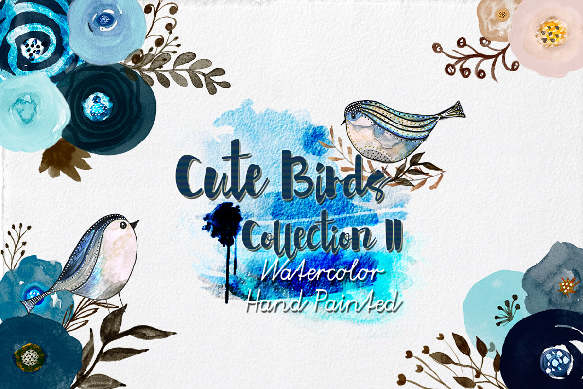 Watercolor Cute Birds II, an Illustration by Li Zamperini (Photo 1 of 4)