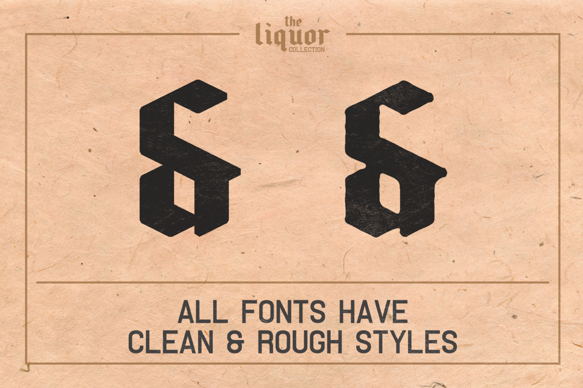 The Liquor Font Collection, a Sans Serif Font by Bart Wesolek (Photo 9 of 10)