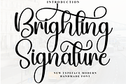 Brighting Signature, a Handwritten Font by FreshTypeINK (Thumbnail 1 of 8)