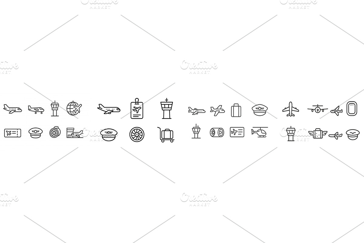 Collection of web icons representing, a Transportation Illustration by ZinetroN
