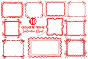 Coquette Frame Clipart Sublimation, an Illustration by Dream Creation (Thumbnail 1 of 3)