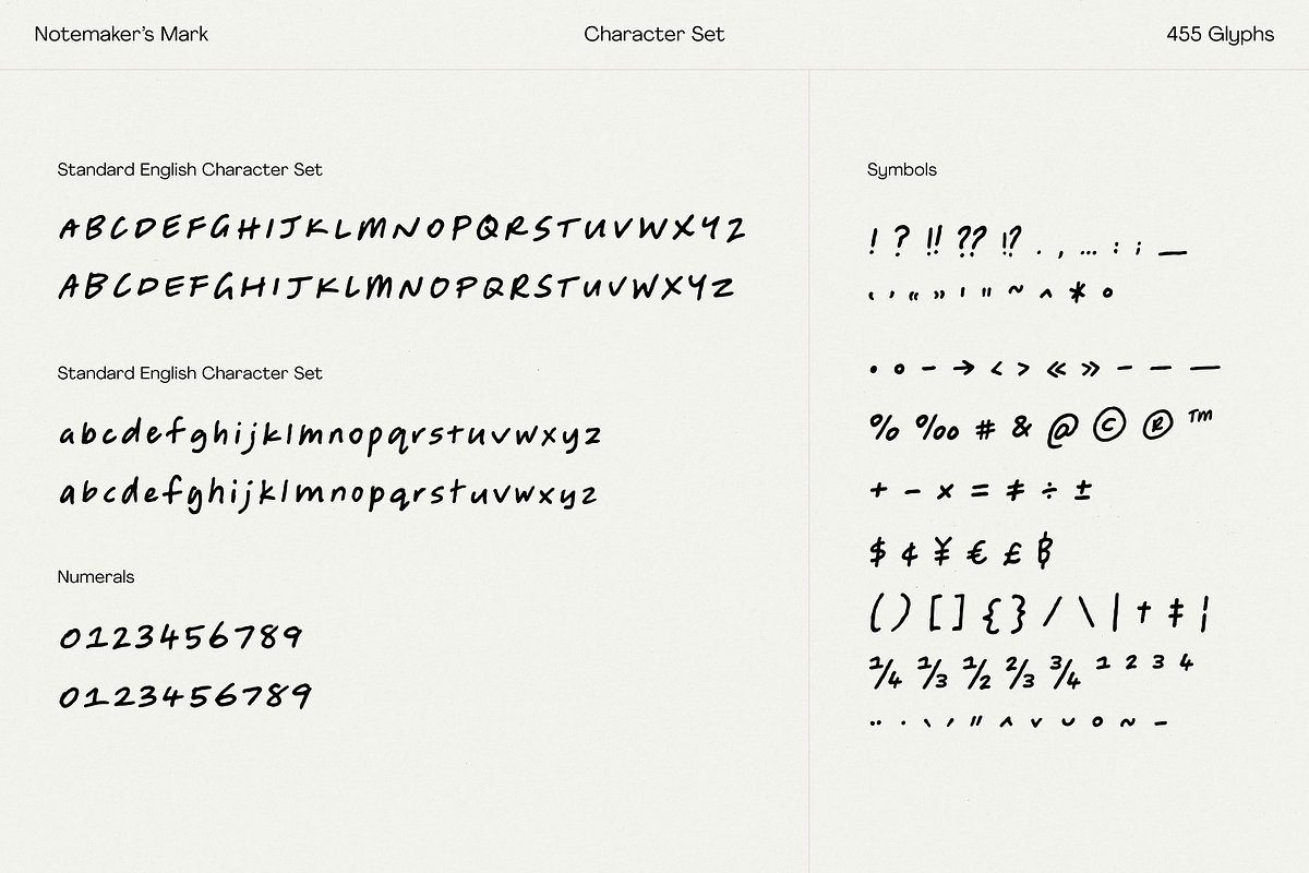 Notemaker's Mark Handwriting Font, a Handwritten Font by TYPEHEIST (Photo 7 of 12)