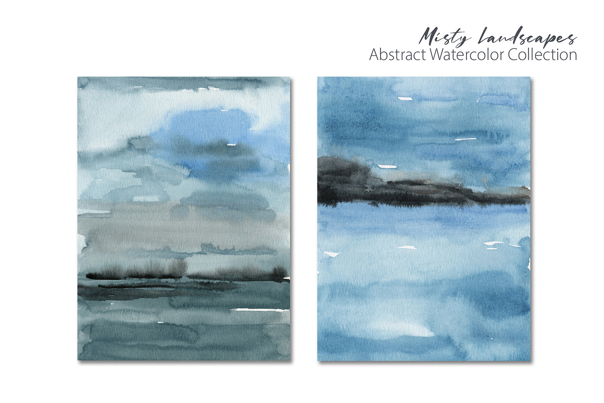 Misty Watercolor Landscapes, a Background Graphic by Marmoris.Arts (Photo 12 of 18)